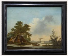 Dutch School 20th Century Oil - On the River