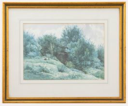 Robert Winchester Fraser (1848-1906) - Framed Watercolour, Rabbits in the Wild