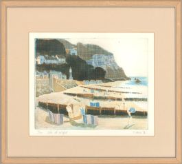 Theo Olive (1914-1998) - 1992 Etching, Isle of Wight