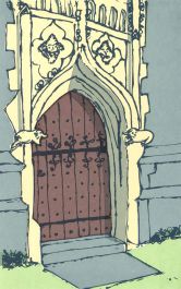Gill Wilson - 20th Century Silkscreen, Church Door, Northington