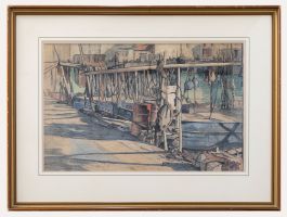 Thomas Symington Halliday (1902-1998) - Framed Watercolour, Ropes & Rigs