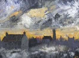 Daniel Nichols - Contemporary Oil, Factory Rooftops