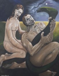 Peter Roland-Mclean - 2002 Oil, Fighting Temptation