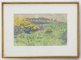 Manner of Van Gough - Framed Mid 20th Century Pastel, Polgigga