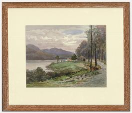 F. S. Russell - Framed 20th Century Watercolour, The Highland Laundry