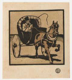 Sir William Nicholson (1872-1949) - Early 20th Century Woodcut, The Cabriolet