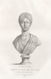 Zanetti's Ancient Statues - 18th Century Engraving, Bust of Pompeia Plotina