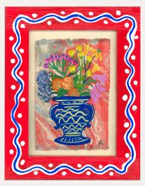 Jemma Jamie - Contemporary Gouache, Urn with Meadow Flowers