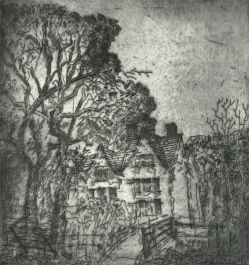 Peter Curran (1948-2006) - Contemporary Etching, Old Cottage, Berkeley