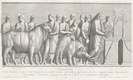 Zanetti's Ancient Statues - 18th Century Engraving, Suovetaurilia