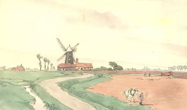 20th Century Watercolour - The Dutch Farm