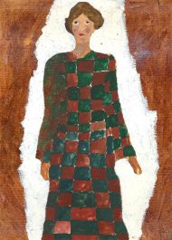 Ben Carrivick - Contemporary Oil, Chequered Dress