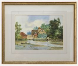 James Shearer - Framed Watercolour, The Mill Pool at Mapledurham