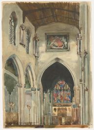 Thomas Rutter - 20th Century Watercolour, Trowbridge Parish Church