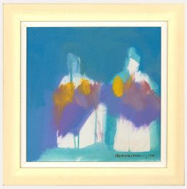 Richard J.S. Young - Framed Contemporary Acrylic, Mauve Dancers First State II