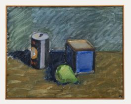 Bente Bjerregaard ​​(b.1932) - Framed Oil, Still Life with Beer Can