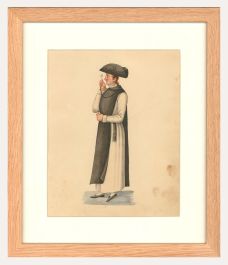19th Century Watercolour - Cistercian Monk
