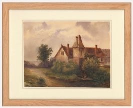 Follower of Simeon Fort (1793-1861) - 19th Century Watercolour, Country Chateau