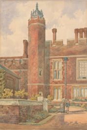 Thomas Garratt - 1886 Watercolour, A Walk in the Garden