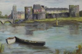 Mid 20th Century Oil - Old Town Walls