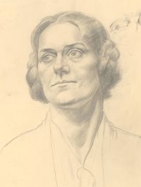 Ernest Procter (1886-1935) - 1925 Graphite Drawing, A Distant Look
