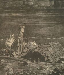 Leslie Moffat Ward (1888-1978) - Lithograph, The Guardian of the Lizard