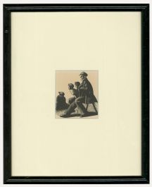 Clare Leighton (1898-1989) - Framed Wood Engraving, Watching the Cricket