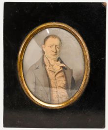Miniature Early 19th Century Watercolour - Portrait of a Gentleman