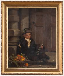 Late 19th Century Oil - A Fruit Seller