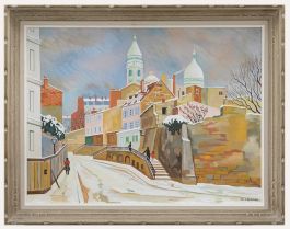 Charles Salomon - French School 20th Century Gouache, St Vincent Under the Snow