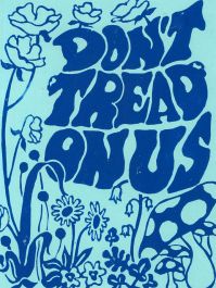 Isabelle Mulvany - Contemporary Linoprint, Don't Tread on Us (Blue)