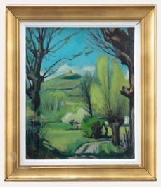 Lucien Maisonneuve  (1920-2011) - 20th Century Oil, Glastonbury Tor