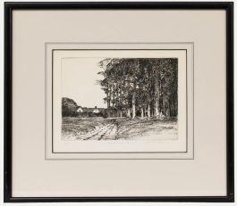 Martin Caulkin (b.1945) - Framed 20th Century Etching, Woodland Farm