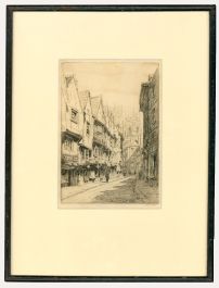 Herbert G. Hampton (1873-1936) - Framed Early 20th Century Etching, The Shambles