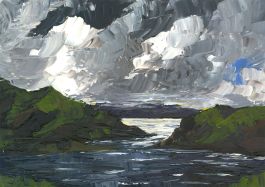 Daniel Nichols - Contemporary Oil, A Rainy Day in Scotland