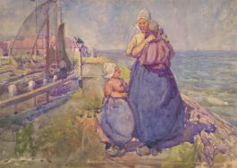 Early 20th Century Watercolour - On the Docks