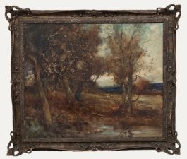George Patrickson (1884-1916) - 1913 Watercolour, Angler in the Woods