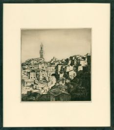 Arthur Ralph Middleton Todd RA (1891-1966) - Framed Etching, Siena, Tuscany