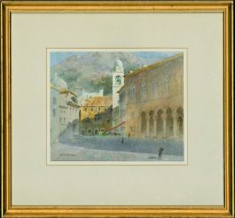 Henry Richard Donne (1860-1949) - Watercolour, President's Palace, Dubrovnik