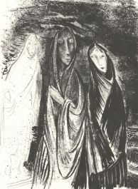 20th Century Lithograph - Meeting By Moonlight
