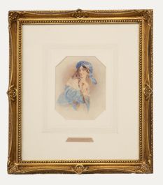 Alfred Edward Chalon RA (1780-1860) - 19th Century Watercolour, Lady with Dagger