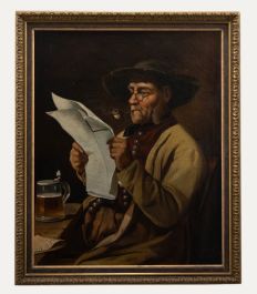 German School Early 20th Century Oil - The Morning News