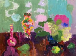 Annelise Firth (b.1961) - 2023 Oil, Pink Reflection