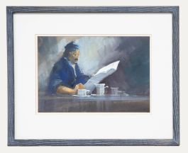 John Steward - 1991 Oil, The Breakfast Table