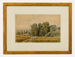 Framed English School Late 19th Century Watercolour - Edgbaston Pool