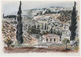 Naomi Schreibmann (1943-2020) - Pastel,  Jerusalem