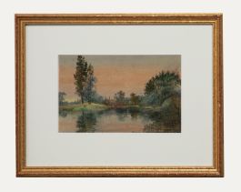 George Wills Harley (fl.1900-1909)- Framed Watercolour, A View of Eton College