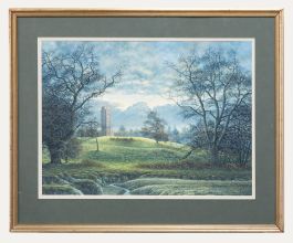 Michael John Pettersson (b.1939) - Framed Watercolour, Freston Tower
