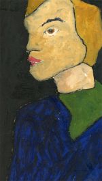 Ben Carrivick - Contemporary Oil, Lady in Blue & Green