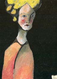 Ben Carrivick - Contemporary Oil, Woman with Yellow Hair